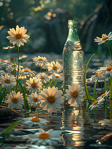 雏菊和水瓶图片