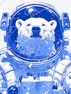 装备齐全的宇航熊图片