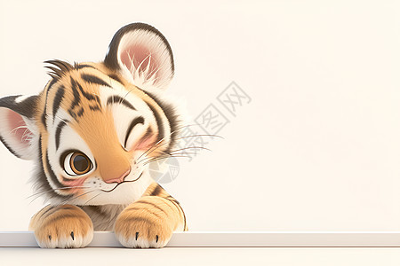 可爱的小老虎插画图片
