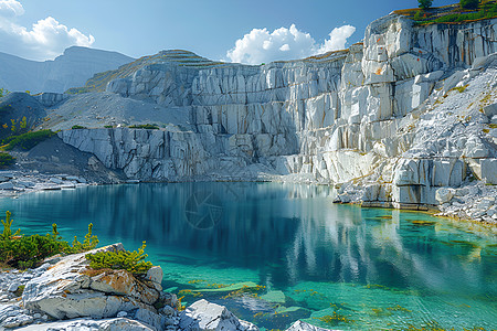 清澈溪水清澈的湖水背景