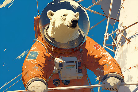 北极熊宇航员的奇幻旅行图片