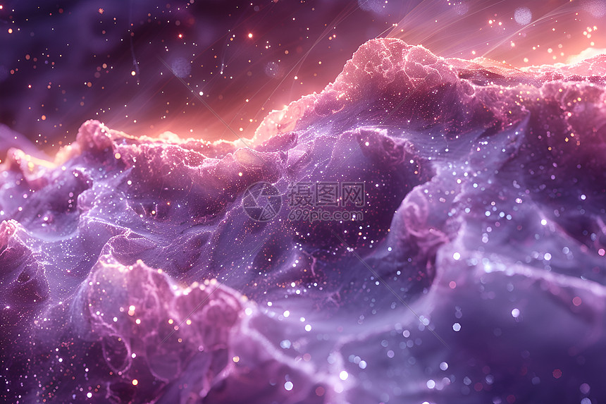 紫色复杂光线轨迹图片