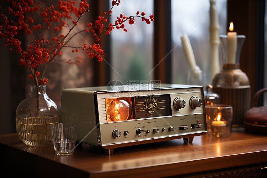 怀旧时光中的收音机图片