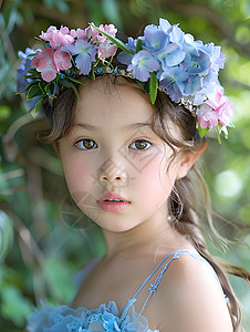 苗族少女花冠少女背景