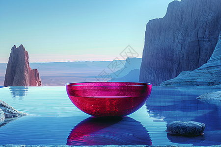湖畔红石碗图片