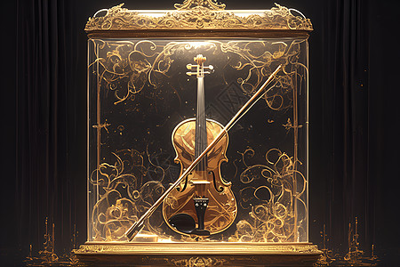 小提琴盒琴弓乐器盒高清图片