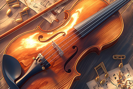 小提琴音符图片