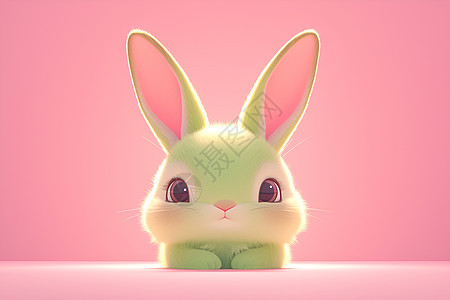绿色兔兔图片