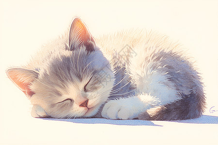 睡觉的英短猫图片素材