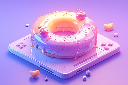 甜甜圈蛋糕图片