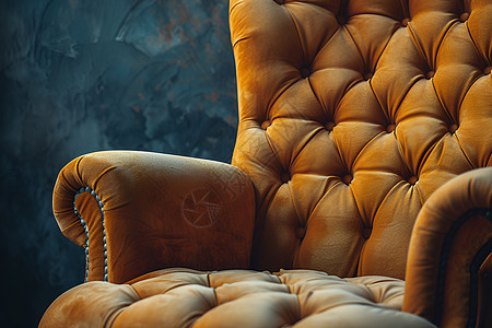奢华质感的棕色扶手椅图片