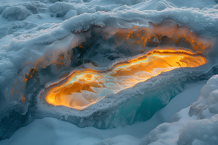 山顶的活动火山图片