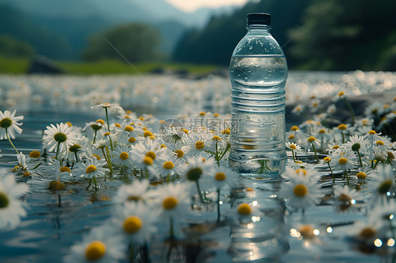 水中的洋甘菊图片