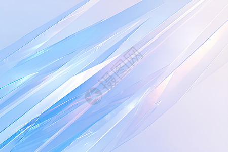 鲸鱼线条晶莹剔透的几何玻璃插画
