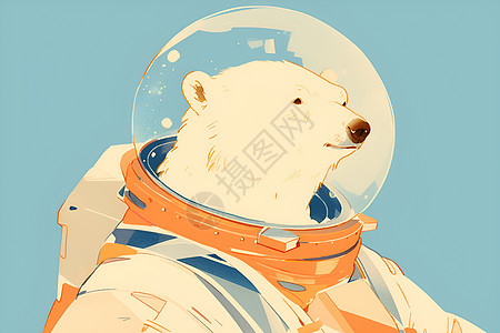 北极熊太空人图片