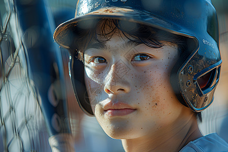 棒球训练的小男孩图片