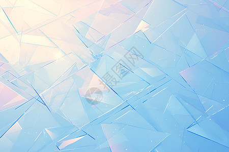 光影交织的冰晶立方图片