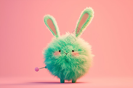 可爱的棉花糖小兔子图片