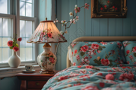 浪漫复古的卧室图片