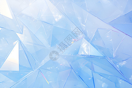 蓝白透明冰晶世界图片