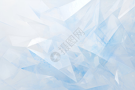 蓝白冰晶立方图片