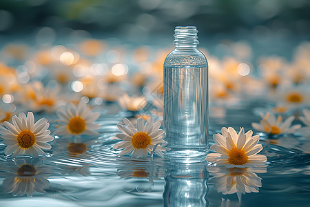 白雏菊和水瓶图片