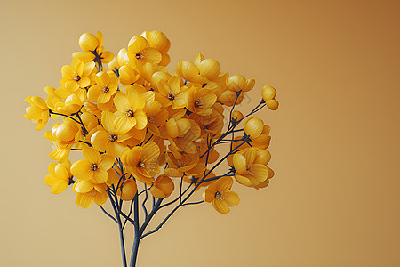 黄色的花簇图片