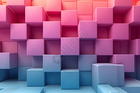 多彩的方块图片