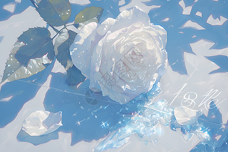 冰雪点缀的玫瑰图片