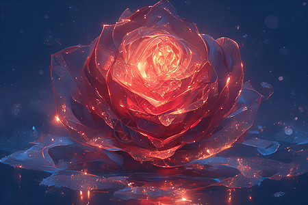 红玫瑰光影背景图片