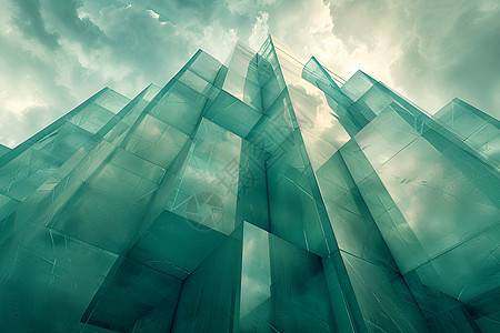 玻璃流光溢彩的建筑图片