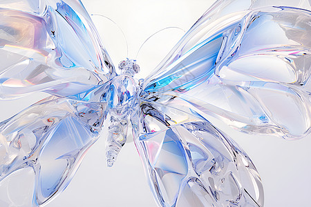 蝴蝶翅膀飞舞的玻璃蝴蝶设计图片