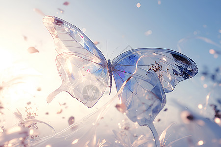 蝴蝶翅膀飞舞的仙境蝴蝶设计图片