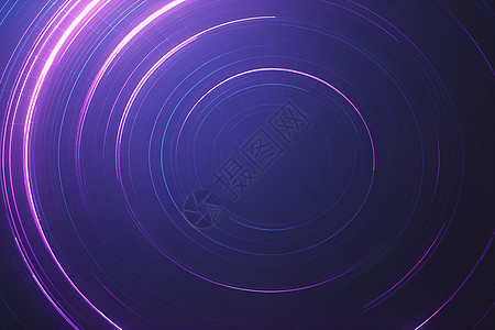 紫色荧光盛放中的漩涡构图高清图片