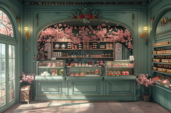 法式糕点商店图片