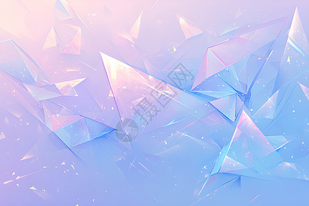 水晶幻彩蓝粉抽象壁纸图片