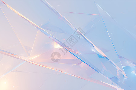 蓝粉色冰晶立方体图片
