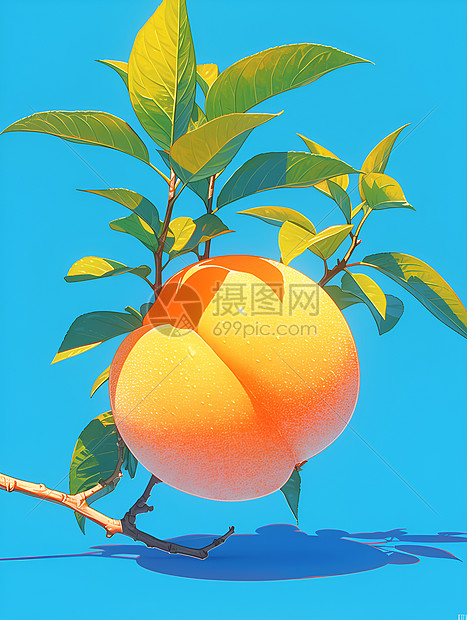 一个桃子图片