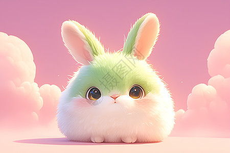 软萌兔子背景图片