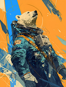 太空中的北极熊图片