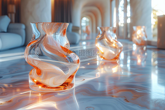 玻璃花瓶之美图片