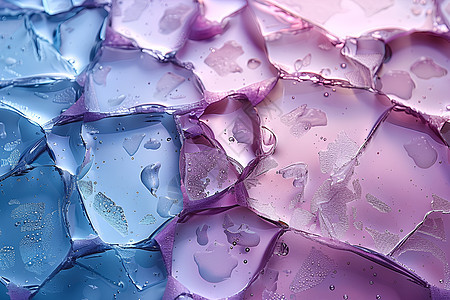 蓝紫色渐变玻璃碎片图片