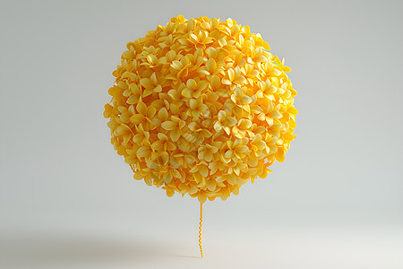黄色花球图片
