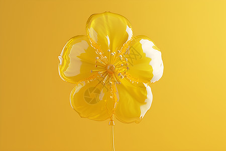 黄色花瓣上的水滴图片