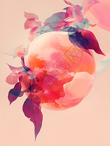 粉红色的桃子图片