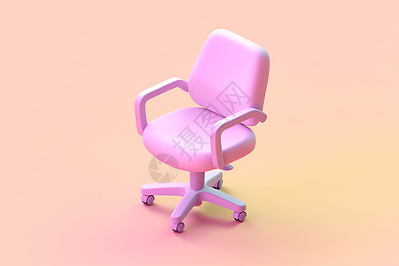 粉色办公椅椅子轮子高清图片