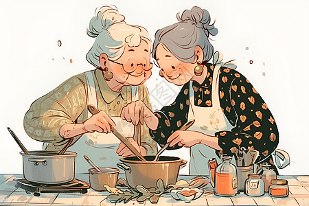 老奶奶的欢乐烹饪时刻图片