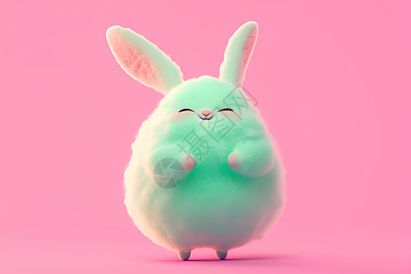 甜蜜的棉花糖兔背景图片
