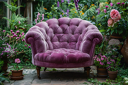 紫色椅子图片