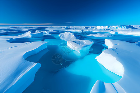 蓝色冰山图片